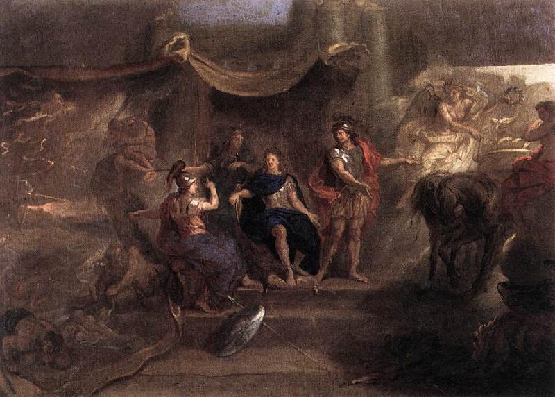 LE BRUN, Charles The Resolution of Louis XIV to Make War on the Dutch Republic g France oil painting art